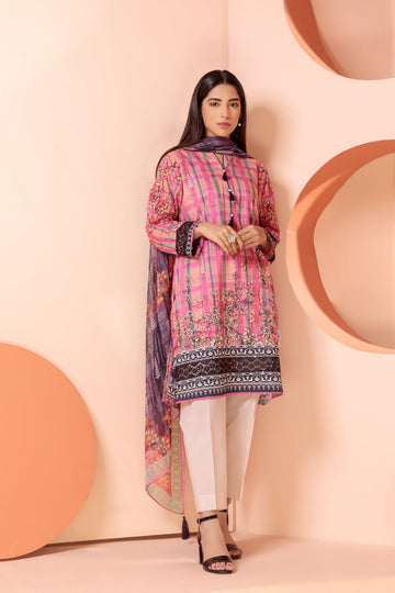 Bonanza Satrangi Pink Lawn Suit Ask222p12 Eid Pret 2022 Online Shopping